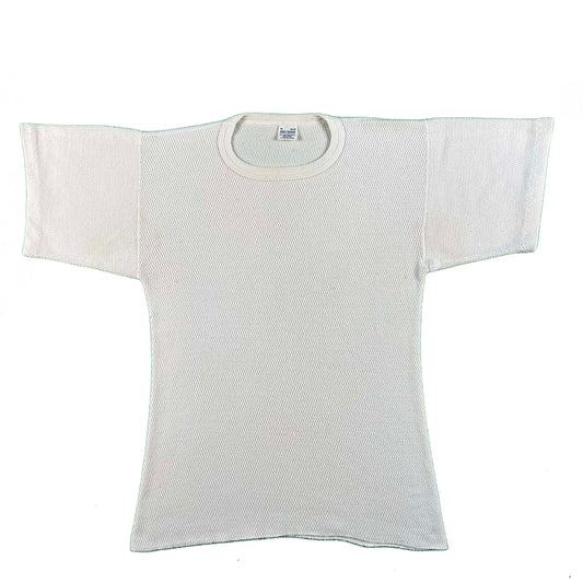80s Short Sleeve Waffle Knit Thermal- L