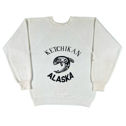 60s Ketchikan Alaska Whale Sweatshirt- S