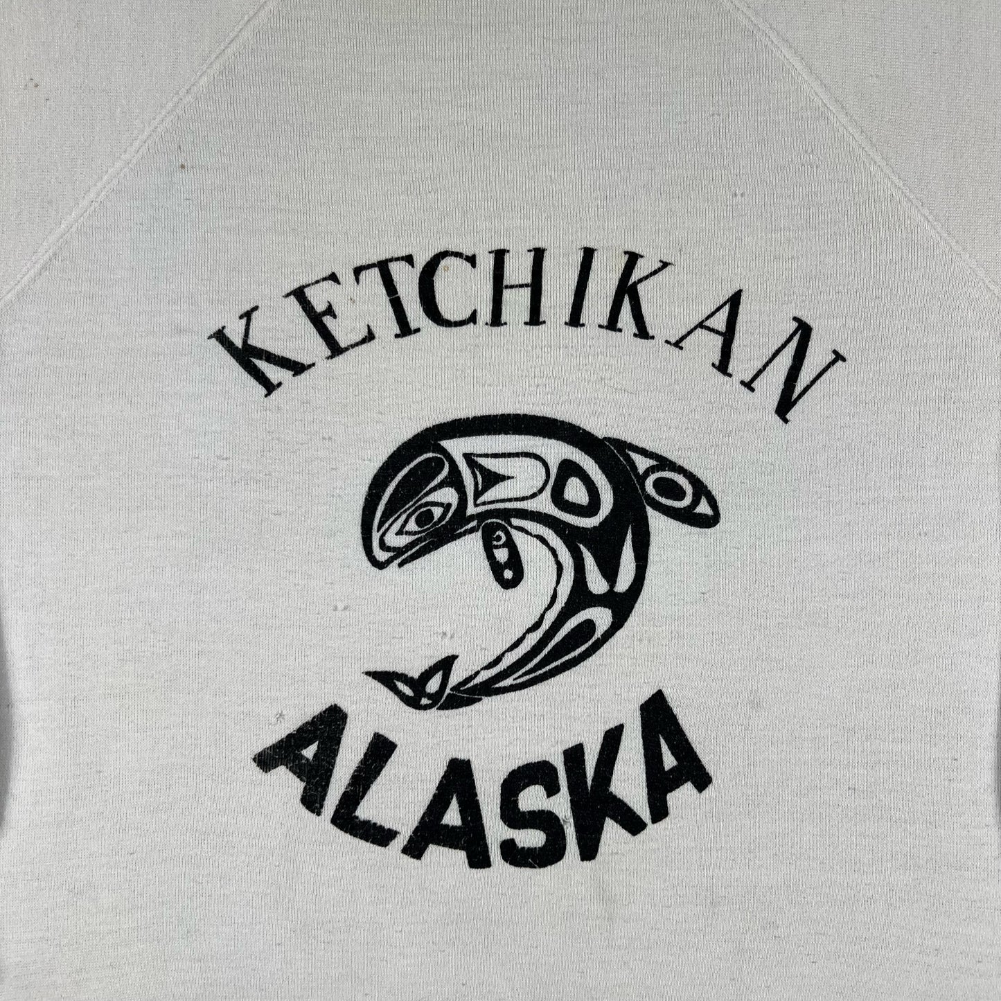 60s Ketchikan Alaska Whale Sweatshirt- S