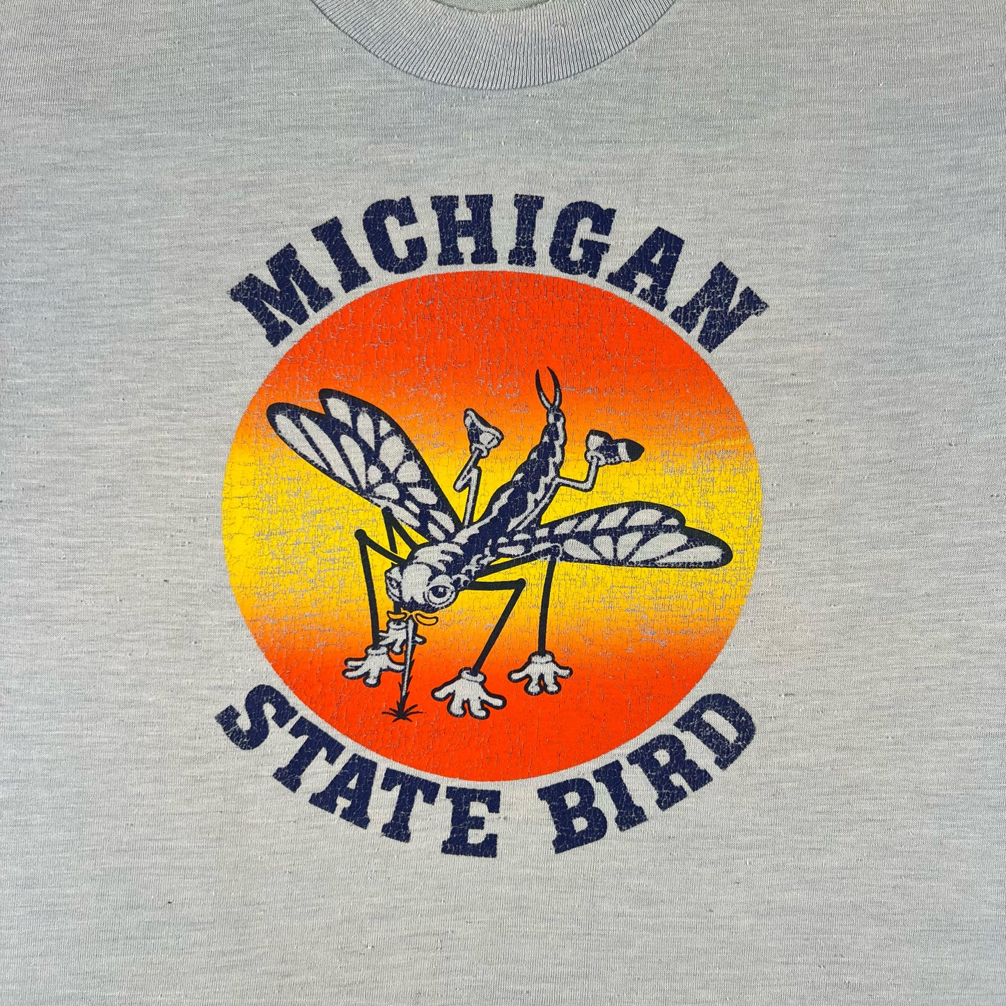 70s Michigan State Bird Mosquito Tee- S