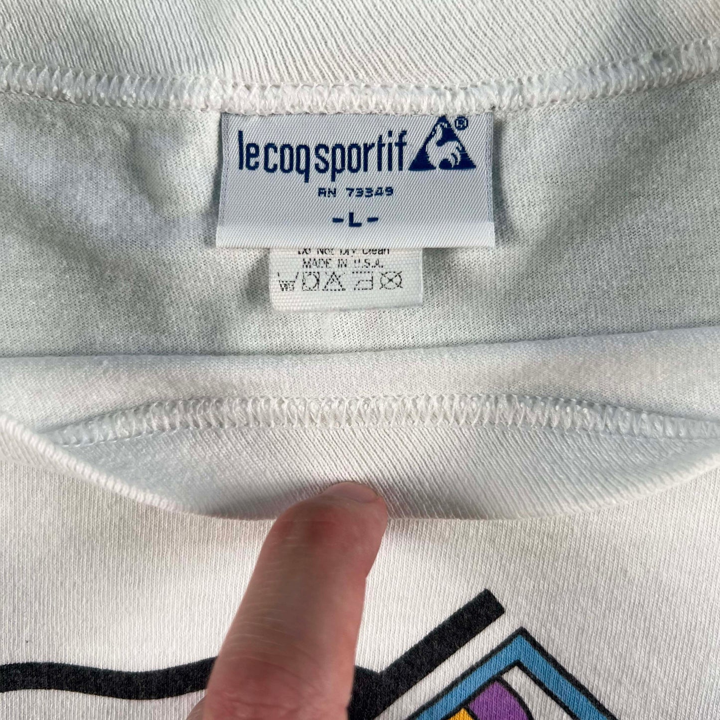 80s le coq sportif Tennis Tee- L