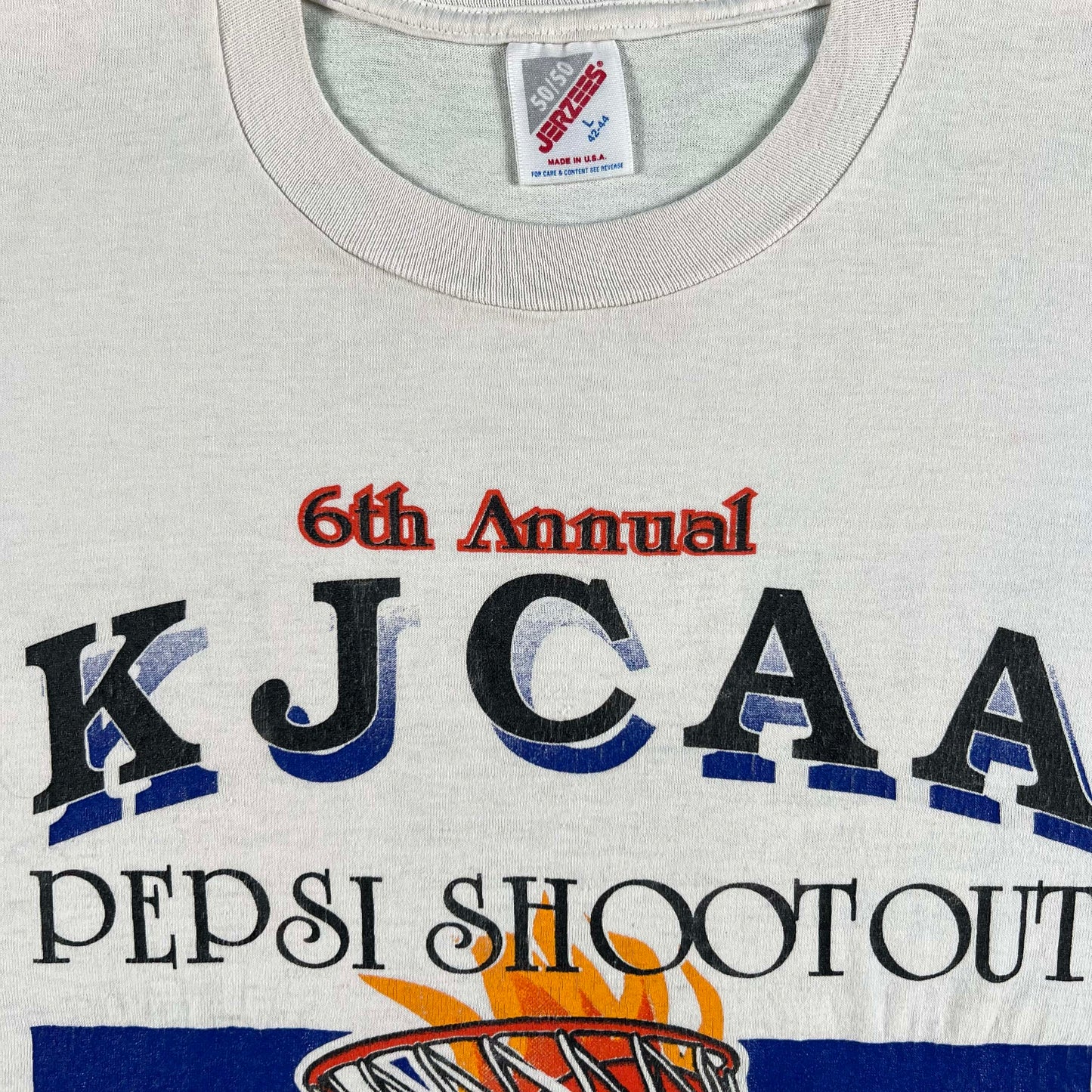 90s Pepsi Shootout Basketball Tee- L