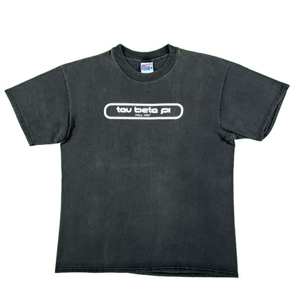 90s Faded Black tau beta pi Tee- L