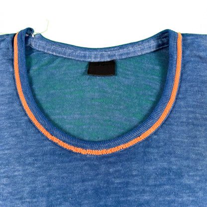 70s Threadbare/Paper Thin Ringer Tee- L