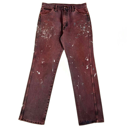 00s Wrangler Dyed Red Painter's Denim- 31x30