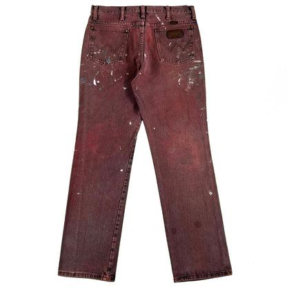 00s Wrangler Dyed Red Painter's Denim- 31x30