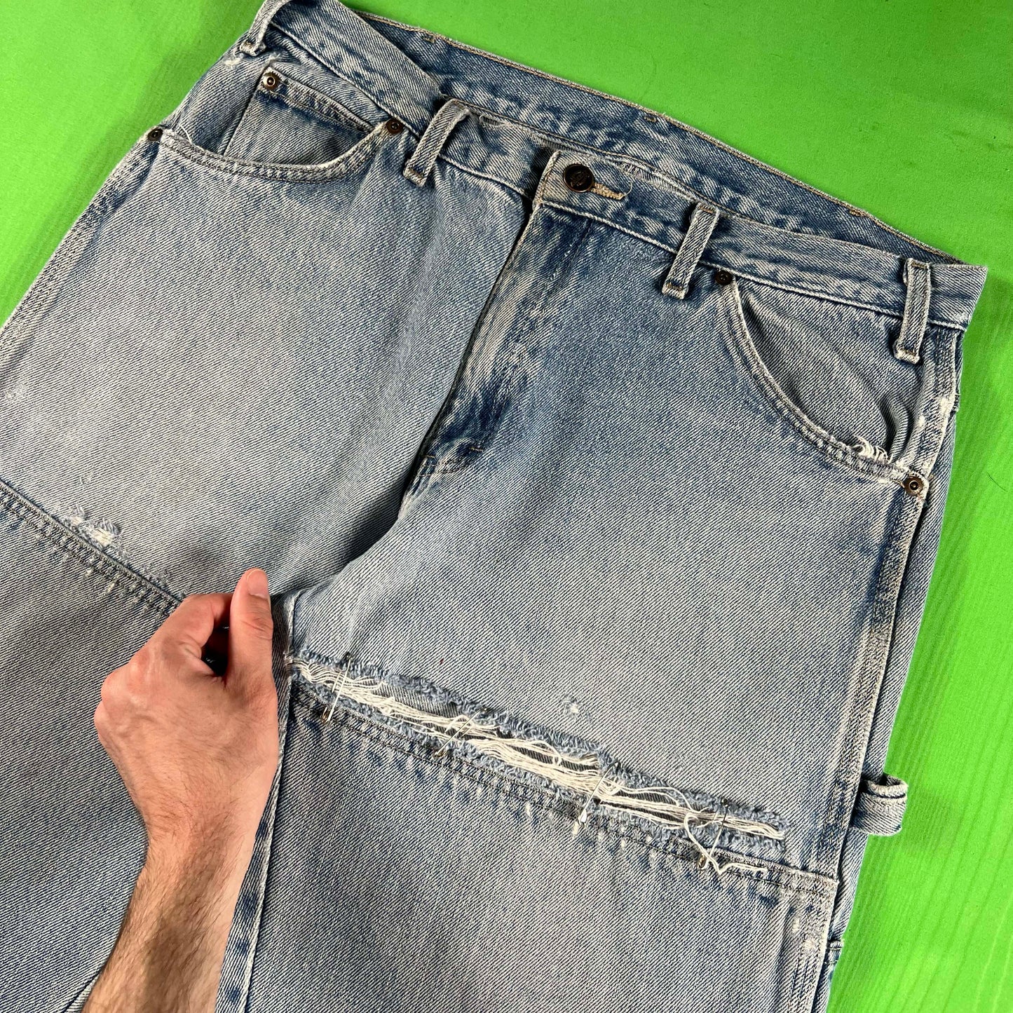 Dickies Safety Pinned Double Knee Carpenter Denim- 34x28.5