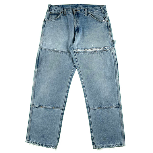Dickies Safety Pinned Double Knee Carpenter Denim- 34x28.5