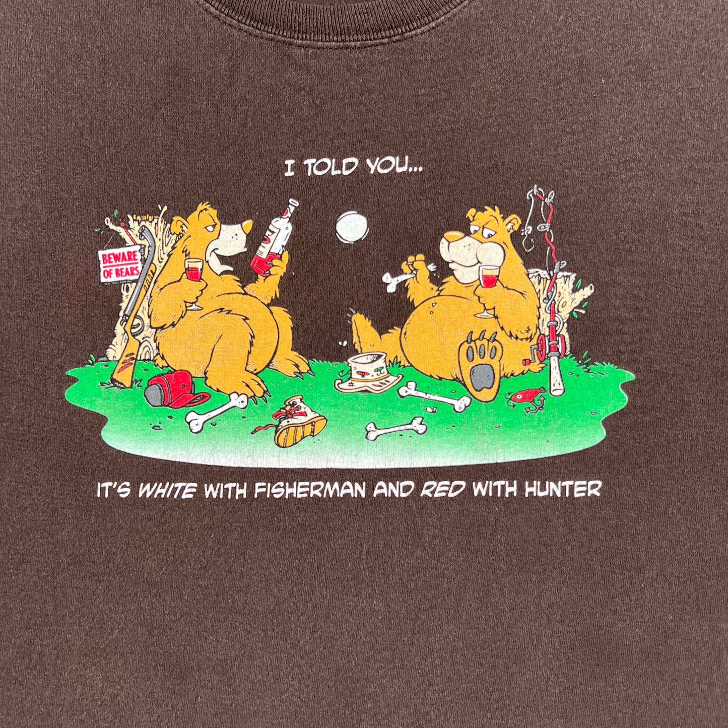 00s Wine Pairing Bears Tee- L