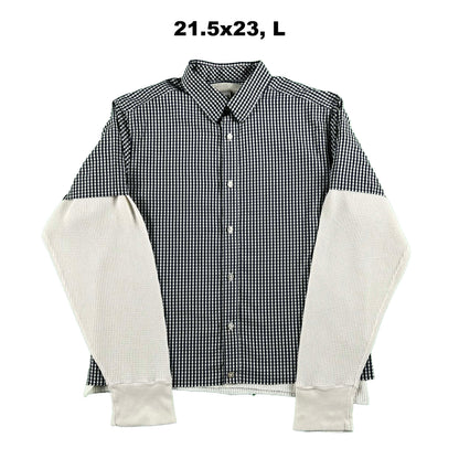 Vintage Gap Cropped Plaid Shirt & Waffle Knit Thermals- SELECT COMBO