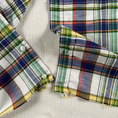 Vintage Gap Cropped Plaid Shirt & Waffle Knit Thermals- SELECT COMBO