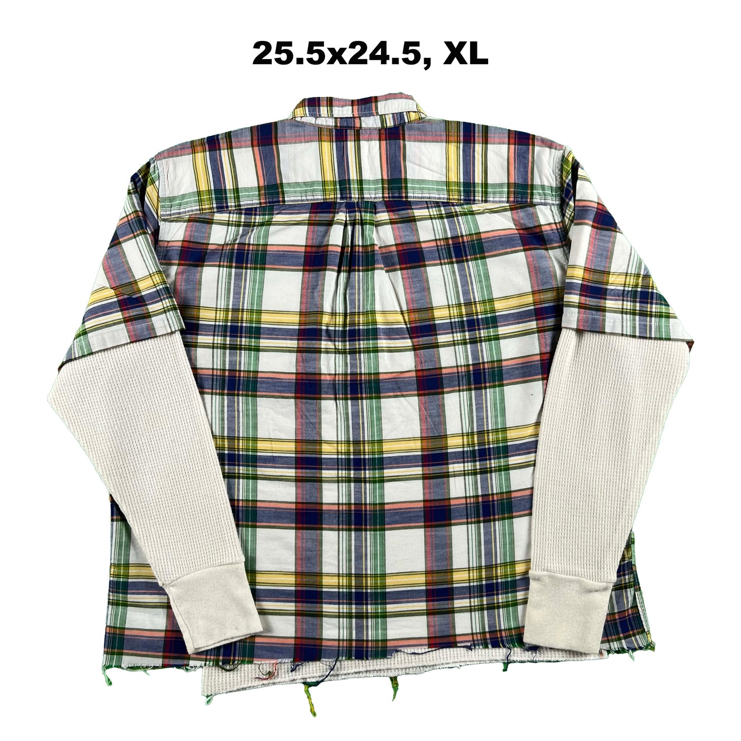 Vintage Gap Cropped Plaid Shirt & Waffle Knit Thermals- SELECT COMBO