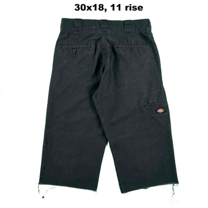 Dickies Black Double Knee Capris- SELECT PAIR