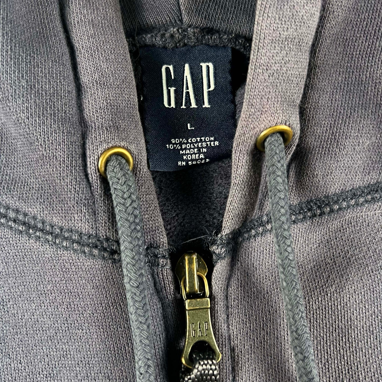2002 Gap Sun Faded Navy Zip Up Hoodie- L