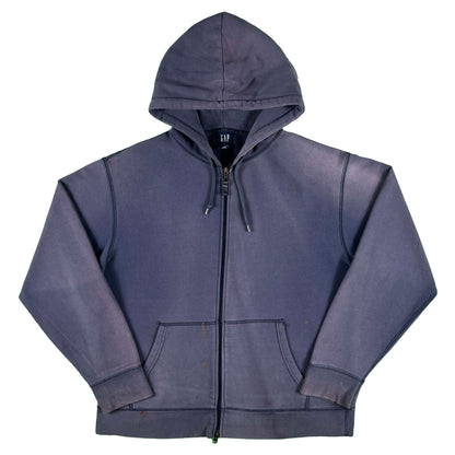 2002 Gap Sun Faded Navy Zip Up Hoodie- L