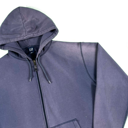 2002 Gap Sun Faded Navy Zip Up Hoodie- L
