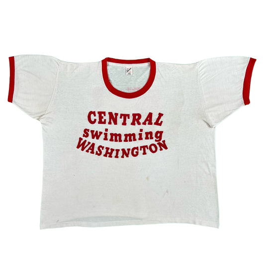 60s Swimming Ringer Tee- XL