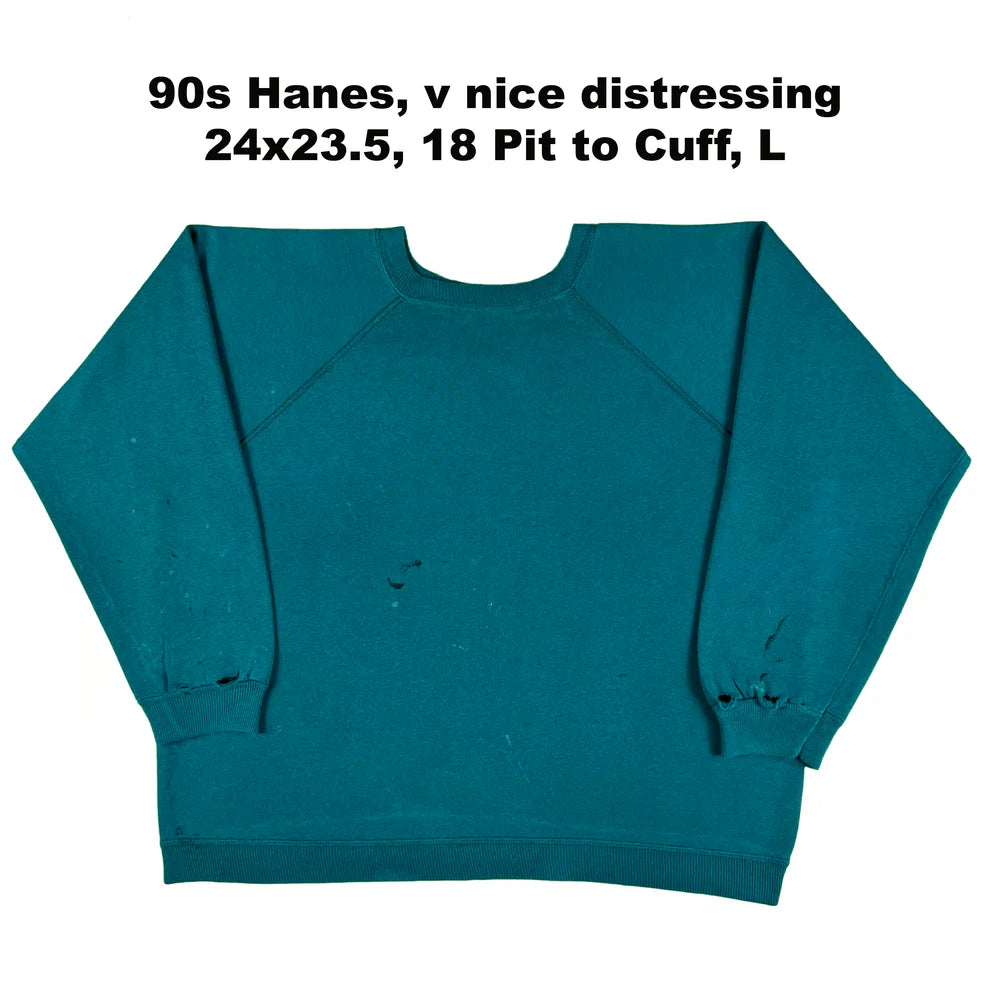 Vintage Blank Green Sweatshirts- SELECT SWEAT