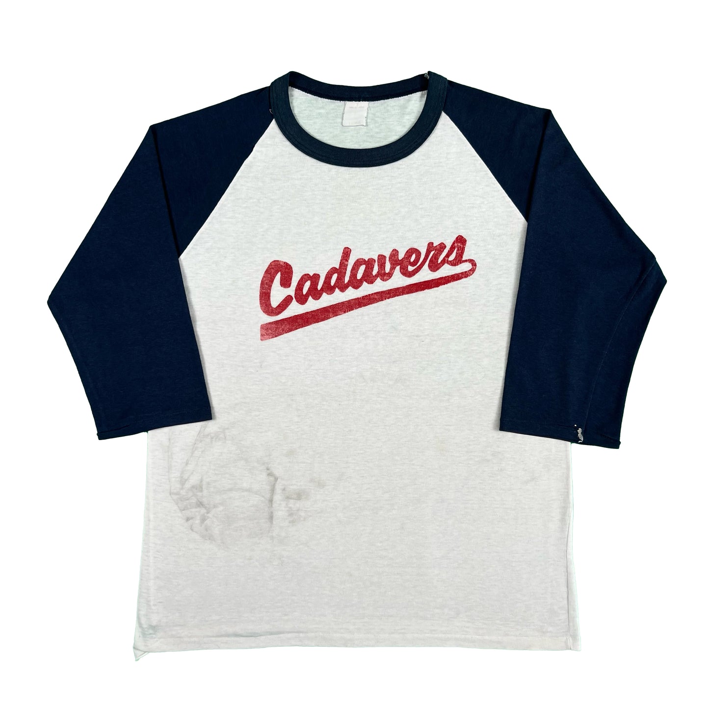 70s 'Cadavers' Faded Raglan Tee- L