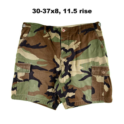 Vintage Chopped Camo Baggy Shorts- SELECT PAIR