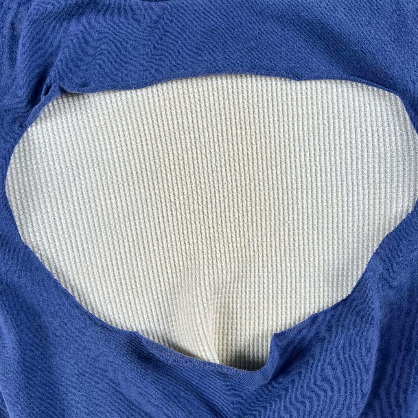 80s Champion 'Negative Space' Tee & Waffle Knit Thermal- S