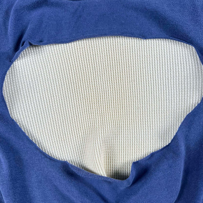 80s Champion 'Negative Space' Tee & Waffle Knit Thermal- S