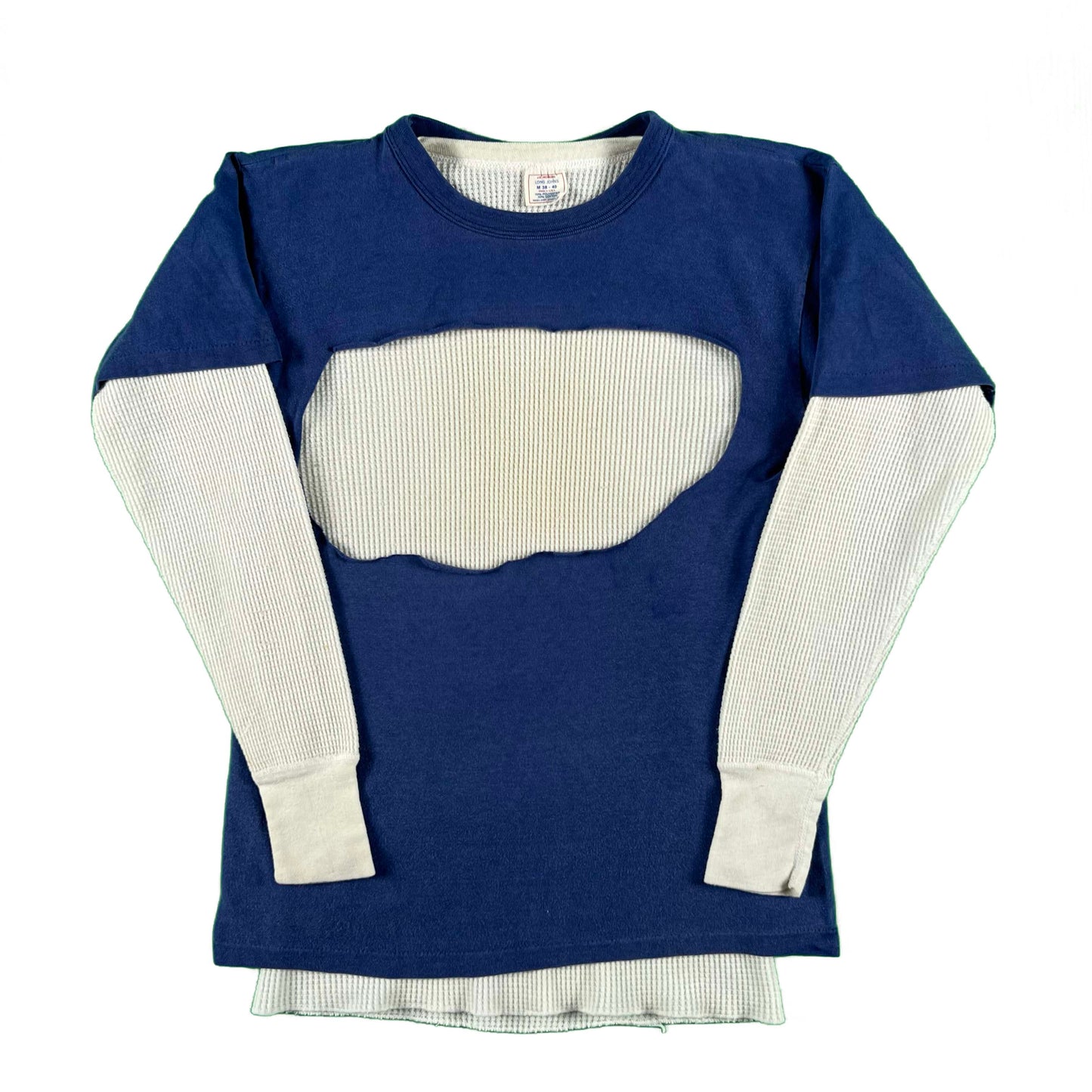 80s Champion 'Negative Space' Tee & Waffle Knit Thermal- S