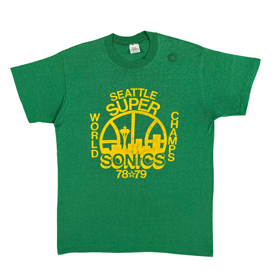 70s Seattle Supersonics NBA Champs Tee- M