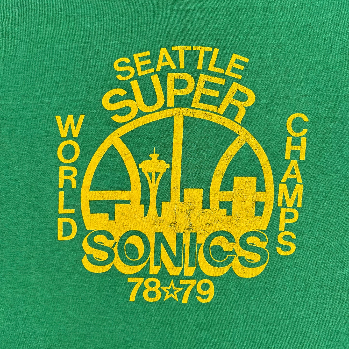 70s Seattle Supersonics NBA Champs Tee- M