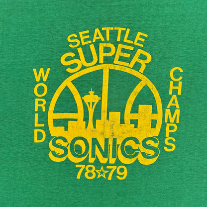 70s Seattle Supersonics NBA Champs Tee- M