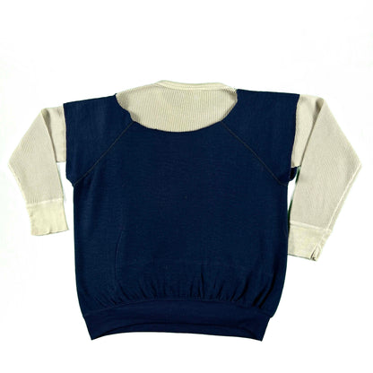 70s Chopped 'Physical' Sweat & Waffle Knit Thermal- L