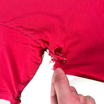 80s Well Worn Pocket Tee & Waffle Knit Thermal- XL