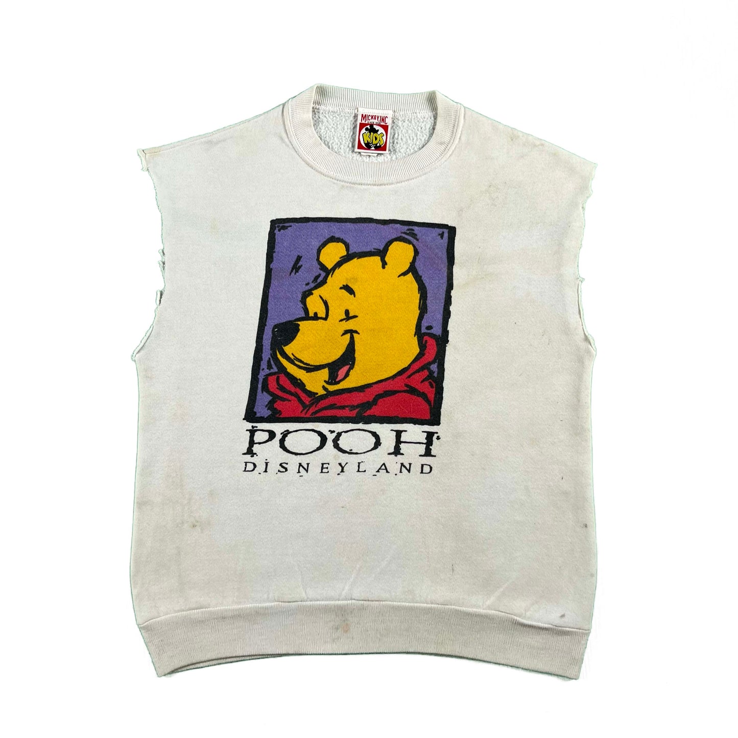 90s Pooh Disneyland Cut Off Sweatshirt- XS