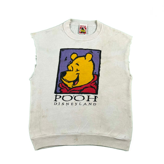 90s Pooh Disneyland Cut Off Sweatshirt- XS