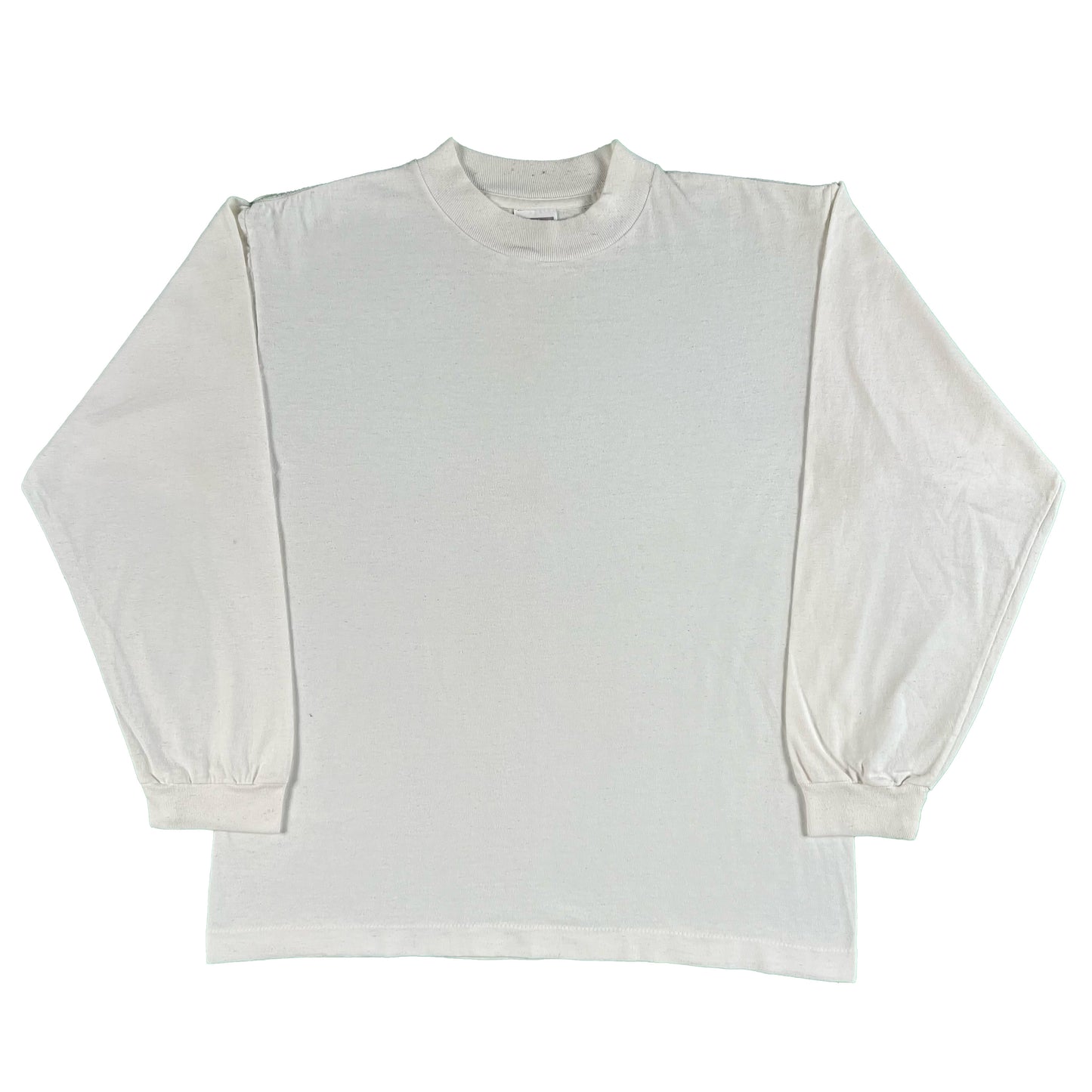 Vintage Blank White Long Sleeve Tee- SELECT SIZE