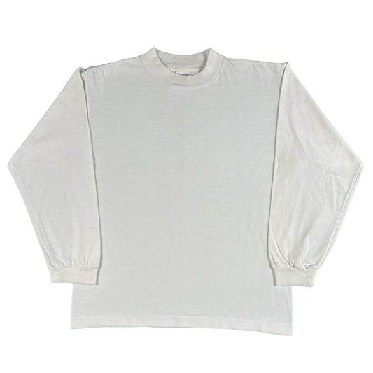 Vintage Blank White Long Sleeve Tee- ONLY S,XL LEFT