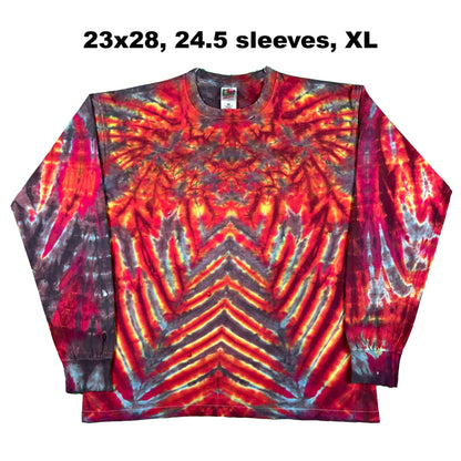 Vintage Blank Long Sleeve Tie Dye Tee- SELECT SHIRT