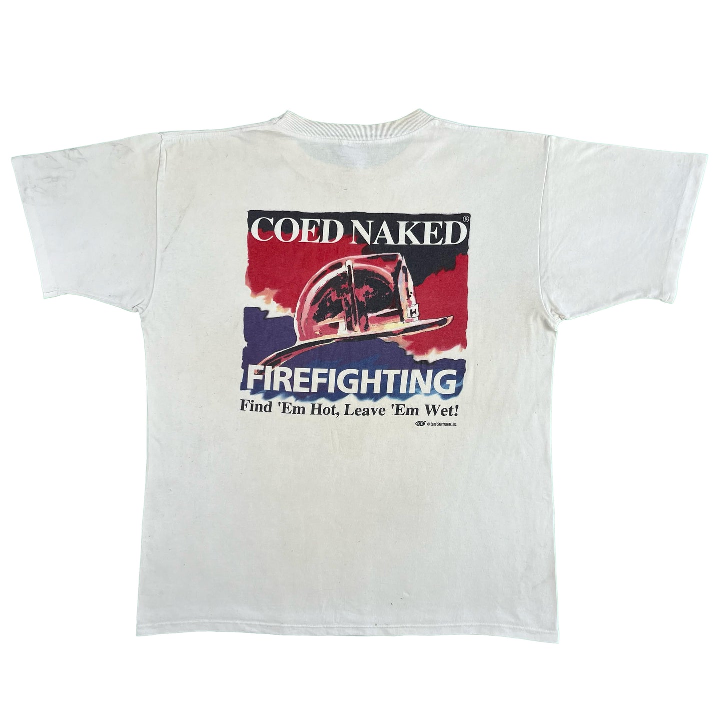 90s COED Naked Firefighting Tee- XL