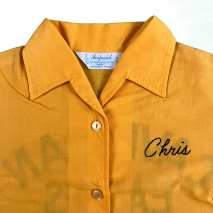 70s Chain Stitch Bowling Shirt- M