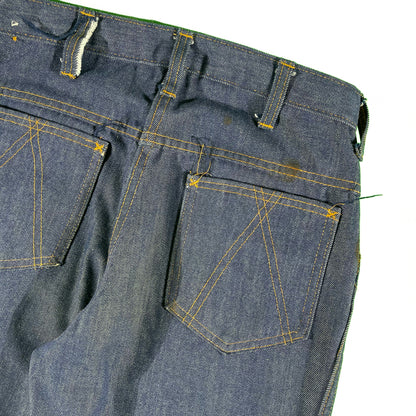 70s Dark Wash Denim Flares- 28x30