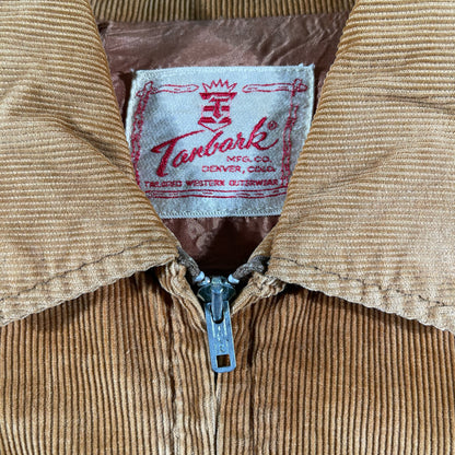 50s Gabardine Lined Corduroy Jacket- M