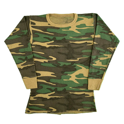 Vintage Camo Waffle Knit Thermal- SELECT SHIRT