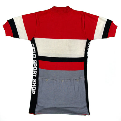 80s Made in Italy Knit Cycling Jersey- S