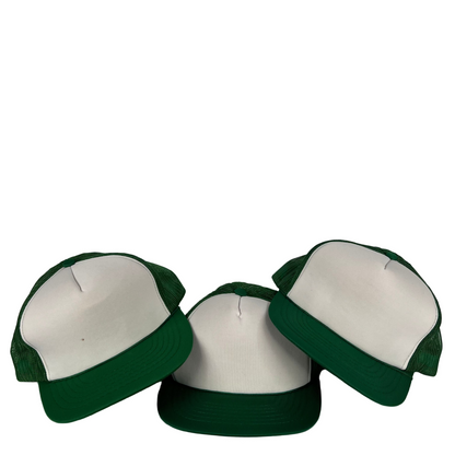 80s White & Green Trucker Hats- 3 AVAILABLE