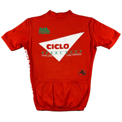 80s Made in Italy Red Cycling Jersey- S