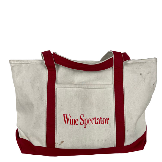 Wine Spectator Canvas Zip Up Tote Bag