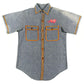 70s Montgomery Ward Faded Embroidered Chambray- M