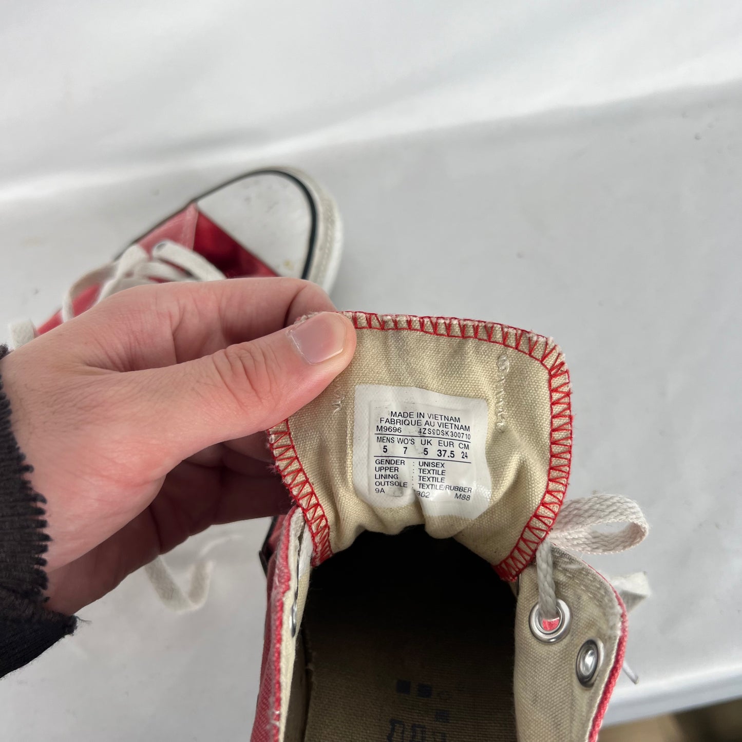 Sun Faded Red Converse- M's 5, W's 6.5