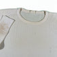 60s 100% Cotton Cream Waffle Knit Thermal- L
