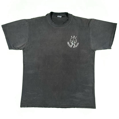 90s Sun Faded Black FBI Sniper School Tee- XL